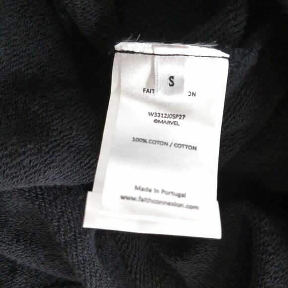 Faith Connexion Open Shoulder Spider Man Hoodie Dress Sweatshirt Size Small New - Picture 9 of 13